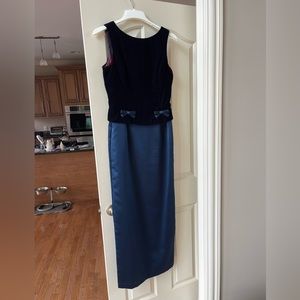 Vintage Jessica McClintock velvet and satin gown